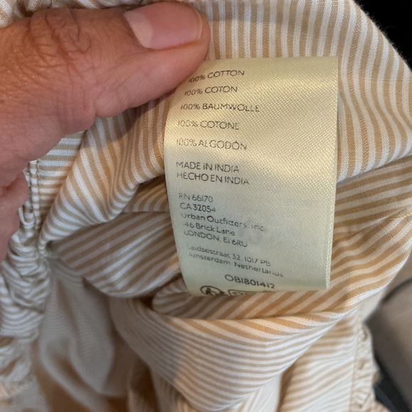 We The Free Striped Pullover‎ Blouse Collared Long Sleeve Relaxed Fit M - Picture 7 of 7